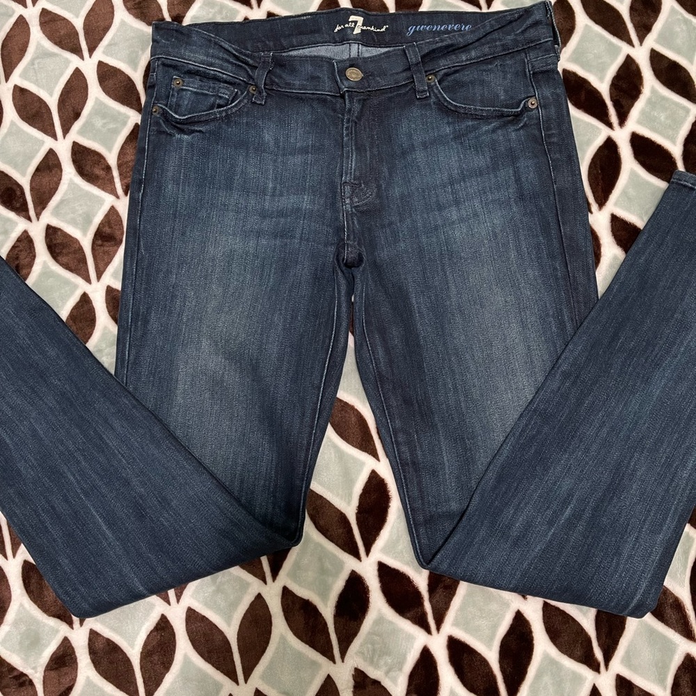 7 For All Mankind Gwenevere Straight legs Jeans SZ 30 Blue